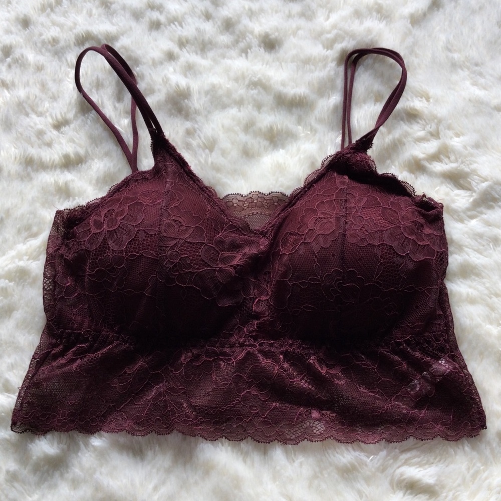 ♥️Body Frosting♥️ | Longline Lace Bralette - Berry - Picture 13 of 13